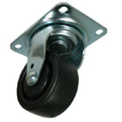 2" SWIVEL CASTER WITH SOFT RUBBER WHEEL