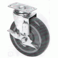 2" SWIVEL CASTER WITH THERMAL PLASTIC RUBBER WHEEL AND TOP LOCK BRAKE