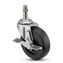 2" SWIVEL CASTER WITH POLYOLEFIN WHEEL AND TOP LOCK BRAKE