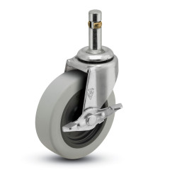 2" SWIVEL CASTER WITH THERMAL PLASTIC RUBBER WHEEL AND TOP LOCK BRAKE