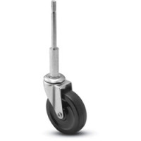 2" LADDER STEM SWIVEL CASTER WITH SOFT RUBBER WHEEL