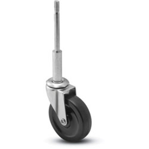 2" LADDER STEM SWIVEL CASTER WITH SOFT RUBBER WHEEL