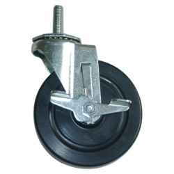 3" SWIVEL CASTER WITH POLYOLEFIN WHEEL AND TOP LOCK BRAKE