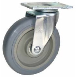 4" SWIVEL CASTER WITH THERMAL PLASTIC RUBBER WHEEL