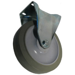 4" RIGID CASTER WITH THERMAL PLASTIC RUBBER WHEEL