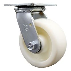 3" SWIVEL CASTER WITH NYLON WHEEL WITH ZERK AXLE