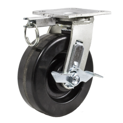 4" SWIVEL CASTER WITH PHENOLIC WHEEL WITH SWIVEL LOCK AND TOP LOCK BRAKE