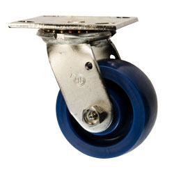 4" SWIVEL CASTER WITH SOLID POLYURETHANE WHEEL