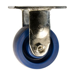 4" RIGID CASTER WITH SOLID POLYURETHANE WHEEL