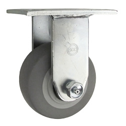 4" RIGID CASTER WITH THERMAL PLASTIC RUBBER WHEEL
