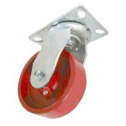 4" SWIVEL CASTER WITH DUCTILE STEEL WHEEL