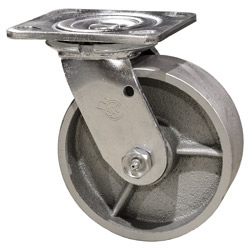 4" SWIVEL CASTER WITH STEEL (CAST IRON) WHEEL