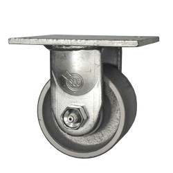 4" RIGID CASTER WITH STEEL (CAST IRON) WHEEL