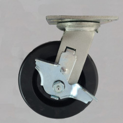 6" SWIVEL CASTER WITH PHENOLIC WHEEL AND TOP LOCK BRAKE