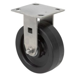 6" RIGID CASTER WITH DURAPLAS (POLYOLEFIN) WHEEL