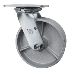 8" SWIVEL CASTER WITH STEEL (CAST IRON) WHEEL