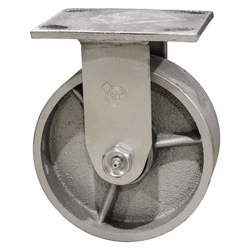 6" RIGID CASTER WITH STEEL (CAST IRON) WHEEL