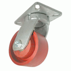 4" SWIVEL CASTER WITH DUCTILE STEEL WHEEL AND TOP LOCK BRAKE