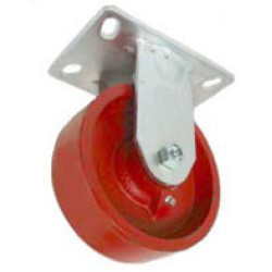 8" RIGID CASTER WITH DUCTILE STEEL WHEEL