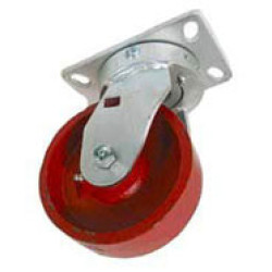 8" SWIVEL CASTER WITH DUCTILE STEEL WHEEL AND TOP LOCK BRAKE