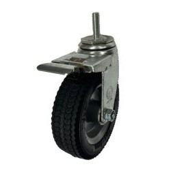 6" SWIVEL CASTER WITH NO FLAT FOAM WHEEL AND SWIVEL LOCK