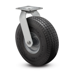 10" SWIVEL CASTER WITH BLACK PNEUMATIC WHEEL