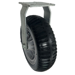 10" RIGID CASTER WITH NO FLAT CENTIPEDE (BLACK ON GRAY) WHEEL