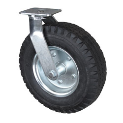 12" SWIVEL CASTER WITH BLACK PNEUMATIC WHEEL