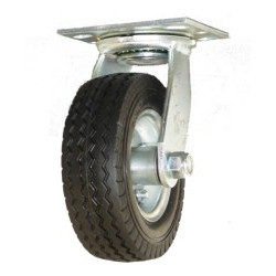 9" SWIVEL CASTER WITH NO FLAT FOAM WHEEL