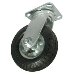 9" SWIVEL CASTER WITH BLACK PNEUMATIC WHEEL