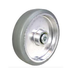 4" RUBBER ON ALUMINUM WHEEL