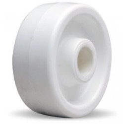 4" POLYOLEFIN (WHITE) WHEEL WITH NO BUSHING