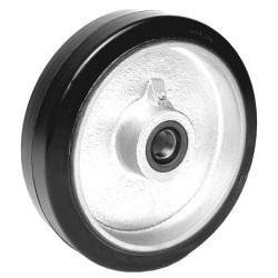 8" RUBBER ON ALUMINUM WHEEL WITH SEALED PRECISION BALL BEARING
